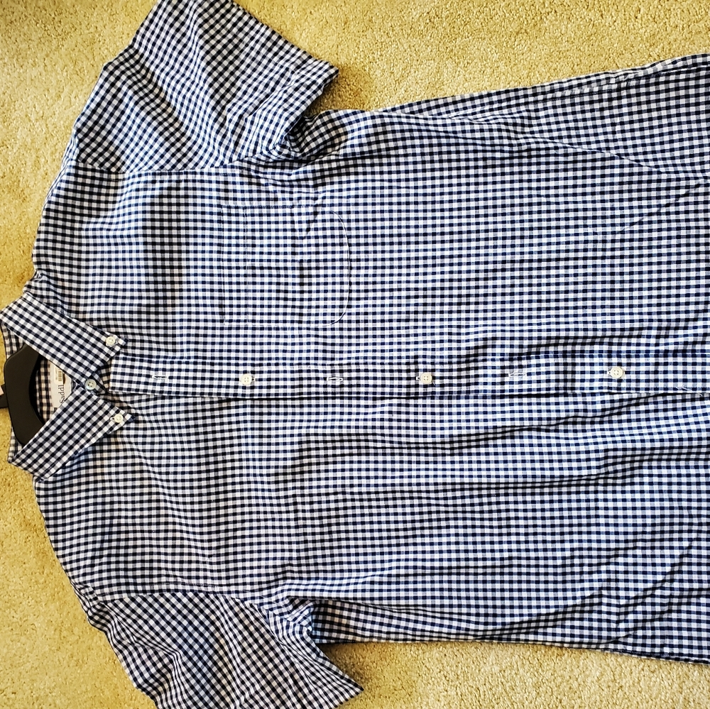 Saddlebred Men's short sleeve button up blue shirt